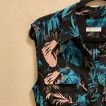 Equipment Tropical Leaf Collared Sleeveless Silk Knee Length Dress Size S Photo 3