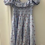 Altar'd State Altar’d State Blue Floral Dress Photo 2