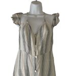 Volcom Women's Size Small Blue Winding Roads Babydoll Coastal Midi Dress Photo 3