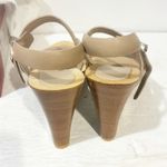 Salvatore Ferragamo  Size 7C Tan Leather Wedge Strappy Sandal NEW Photo 4