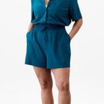 Athleta S Avenue Romper Coastal Teal Small Photo 0