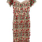 Dress the Population Tara Cherry Vine Rogue Red Dress Off The Shoulder Cocktail Photo 2