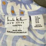 Nicole Miller New York 100% Linen Button Down Blouse Size M Photo 4