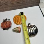 Pumpkin / Candy Corn Autumn Fall Brooch Pin Lot Of 4 Photo 6