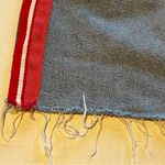 ZARA Authentic Denim TRF Womens Size Small Blue Denim Jean Skirt Red Stripe Mini Photo 7