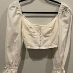 Urban Outfitters Antique White Puff Long Sleeve Corset Top Photo 0