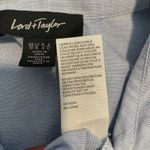 Lord & Taylor medium floral sequin collar belted shirt dress D1 1930 Blue Photo 8