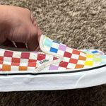 Vans  Rainbow checkered multi color squared woman slip on sneaker size 5 Photo 2