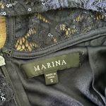 marina navy blue new nwt evening sequin lace formal dress Photo 6