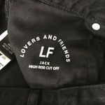 Lovers + Friends Jack High Rise Cut Off Frayed Raw Hem Black Shorts Size 28 Photo 2