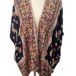 Angie Boho Paisley Open Front Dolman Sleeve Kimono Wrap Medium Photo 0