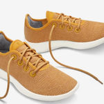 Allbirds  Womens 9 Tree Runner Shoes Mustard Yellow Sustainable Lux Honey‎ Photo 0