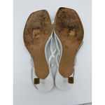 Studio Amelia Heeled Slingback Sandals Womens 7.5 White Wedding Preppy Going Out Photo 7