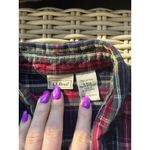 LL Bean Flannel Button Down 100% Cotton Shirt Small layered cabincore campcore Black Photo 5