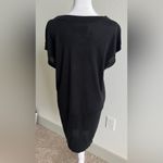 Zadig & Voltaire Deluxe Black Relaxed Tunic Silk Cashmere Midi Dress Photo 4