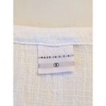 C.M.C Womens Blouse Top Sz Small Bohemian Ruffle Flare Slit Sleeves High Low Photo 4