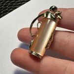 Golf Bag With Clubs Gold Tone Peach Brooch Pin Golfing Perfect For Golfer Photo 6