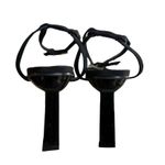 Bebe 90'S VINTAGE BLACK STRAPPY HEELS SANDALS SZ. 7.5-8 MADE IN SPAIN. Photo 4