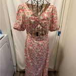 Sugar Lips  Pink and Green Floral Dress Photo 1