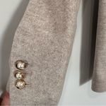 Loft Double Breasted Blazer Coat with Pearl Buttons Neutral Size 4 NWT Photo 3