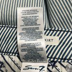 Seven7  Skirt Sz8 Pinstripe Belted Pockets Frill Hem Casual Feminine Denim Photo 5