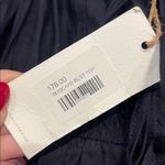 Moon River  WOMENS TIE DETAIL PEPLUM TOP BLOUSE LARGE NEW TAGS STRETCHY BLACK Photo 4