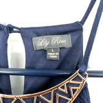 Lila Rose Lily Rose size large sleeveless maxi length dress faux‎ necklace attached Photo 3