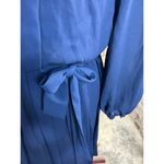 Dress sheer navy lace collar pleated skirt vintage 1980s Blue Size 6 Photo 13