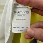 Cartise Long Sleeve V Neck Zipper Blouse White Yellow Semi Sheer Women's 4 Photo 4