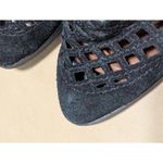 Jeffrey Campbell Taggart Suede Ankle Booties Black Leather Boots Heeled Slip On Photo 7