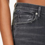 Citizens of Humanity  olivia slim-leg high-rise denim jeans radiant washed black Photo 3