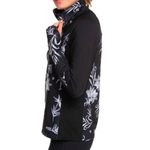 Roxy sz M Womens Black Floral Swim Rash Sun Gaurd Beach Outdoor Travel Vacation Photo 3