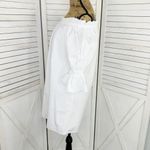 Alice + Olivia Alice +‎ Olivia Paolo Smocked Off Shoulder Tunic Dress White XS Mini Cotton Photo 2