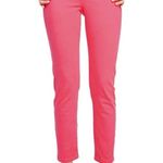 NYDJ Women's 14 Ankle Jeans Bright Pink Watermelon Cropped Stretch Lift Tuck Photo 0