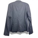 Max Mara VIRGIN WOOL Unstructured Single Breasted pocket dark grey Blazer sz 12 L Photo 2