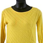 Anthropologie Maeve Women's Ribbed Knit Pullover Sweater Yellow Size Medium NWOT Photo 3