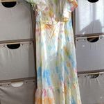 Young Fabulous and Broke YFB tie dye Cruz crinkle ruffle cottage core open back maxi Photo 6