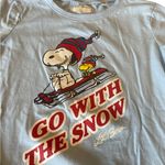 LL Bean Peanuts Womens Long Sleeve T Shirt Go With The Snow Size XS Photo 2