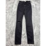 Reformation  Jeans High & Skinny Faded Black Destroyed Size‎ 23 Photo 2