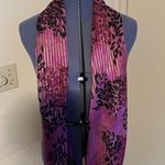 Red Purple & Pink Animal & Floral Print Scarf Photo 0