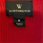 Worthington Women's Red Handkerchief Hem Cardigan Sweater Size S Photo 6