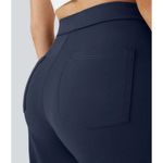 Halara  High Waisted Button Multiple Pockets Straight Leg Casual Pants Sz Small T Photo 2