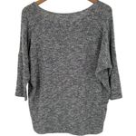 Velvet Tees Velvet by Graham & Spencer Silver Metallic Draped Neck Sweater Size Medium Photo 1