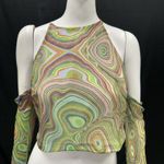 Princess Polly Detached Sleeve Multi Color Halter Top Size 12 Large Photo 1