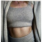 Everlane Charcoal Grey Wool Yak Blend Knit Cozy Stretch Crop Vest Tank Top Sz L Photo 0