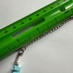 Shell Chips Beaded Necklace Choker, Extender Chain, Lobster Clasp Shade of Blue Photo 10