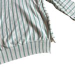 Escada Sport Teal White Stripe Sweater Stretch Cropped Sleeves Cotton Medium Blue Photo 9