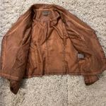 Bagatelle Distressed Asymmetrical Brown Faux Leather Size S Photo 6