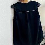 XOXO Black Sleeveless Blouse with White Trim Photo 2
