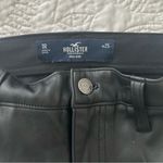 Hollister Vegan Leather Pants Black Ultra High Rise Straight Leg Size 25 Photo 4
